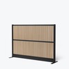 Luxor Grove Modular Wall Room Divider System - Black Frame - 70in X 48in - Wood Wall MW-7048-WB